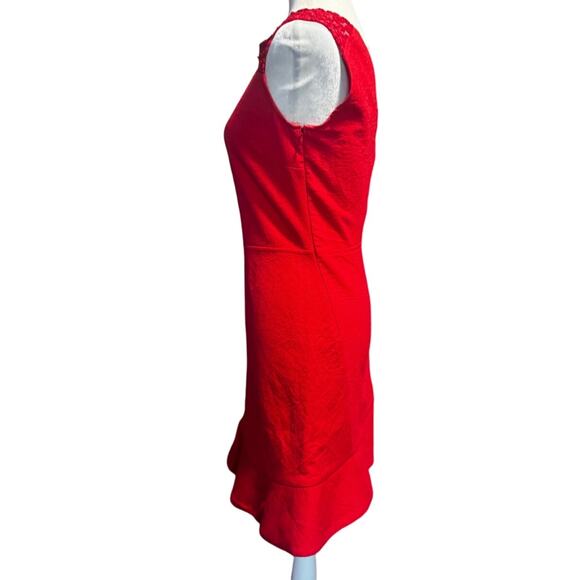 Maje Red Lace Detail Dress – Size 2 (FR 36 / US 4) - Picture 3 of 7